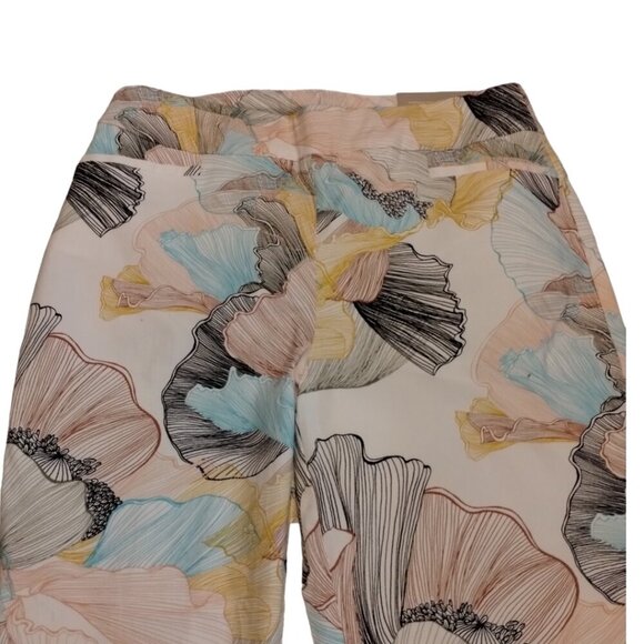 Chico's Women's So Slimming Brigitte Flowing Petal-Print Ankle Pants Size 8R - Picture 5 of 9
